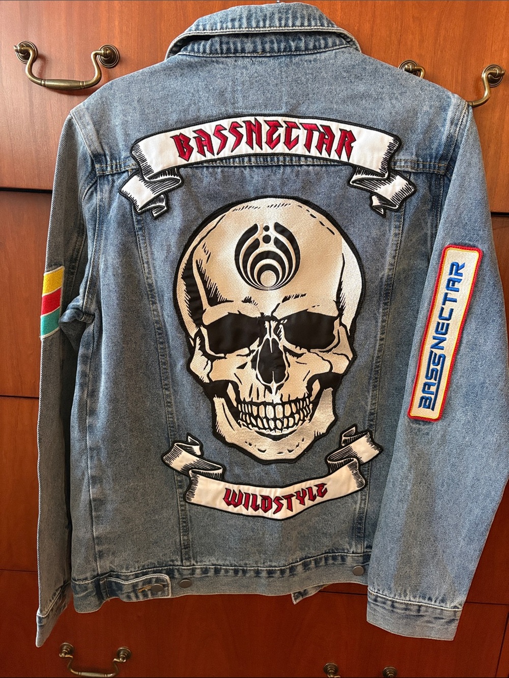 Official Bassnectar 'Wildstyle' Skull Denim Jacket - Size [S] - Rare EDM Merch